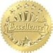 Excellence Gold Award Seals Stickers by TREND enterprises, Inc.; 8 sheets, 42 seals