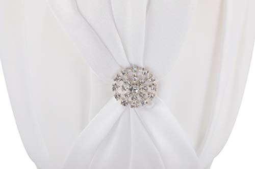 Satin and Artificial Crystal Jewelry to Decorate The Wedding Flower Girl Basket (White)