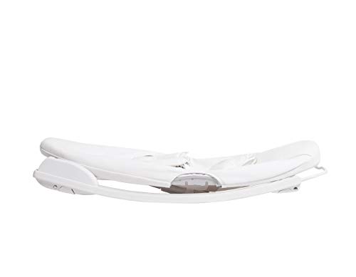 Bloom Coco Go 3-in-1 Baby Lounger/Bouncer/Rocker Beach House White Frame with Seat Pad in Organic Front/Baby Facing Cotton Canvas (Coconut White) - Thumbnail 6