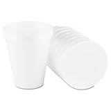Dart 10J10 Foam Drink Cups, 10oz, White, 25/Bag, 40 Bags/Carton