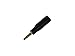 YCS basics Slim 3.5mm Male 4 Conductor to 3.5mm Female 4 Conductor Adapter