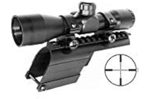 Trinity 4x32 Scope and Mount kit for Mossberg 500 Maverick 88 Series Picatinny Weaver Mount Adapter Aluminum Black Tactical Optics Hunting Accessory mildot Reticle Target Range Gear Single Rail.
