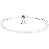 GemInspire Natural Gemstone Beaded Bracelet, Bolo Bracelet, Pull Bracelet for Women, Lightweight Jewelry, Everyday Wear, Gift for Mom, 925 Silver Slider Chain Adjustable up to 8 Inches