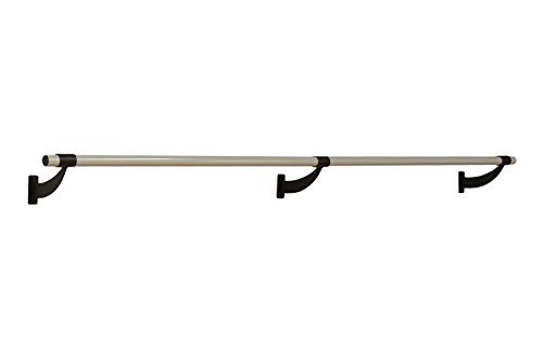 Vita Vibe Ballet Barre - WS96-P 8ft. Single Bar Collared Aluminum Fixed Height Wall Mount Ballet Bar - Stretch/Dance Bar - USA Made