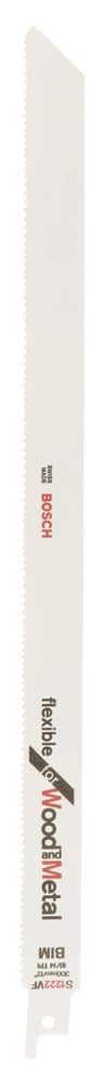 Bosch Professional 2 pieces Sabre Saw Blade S 1222 VF Flexible for Wood and Metal (Length 300 mm, sabre saw accessories)