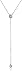 Sterling Silver Cubic Zirconia Lariat Y-Shaped Necklace, 18