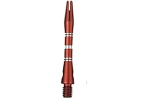 US Darts - red Striped Aluminum Dart Shafts - 3 Sets (9 shafts), 2BA Short (1 1/2 inch), + O'rings