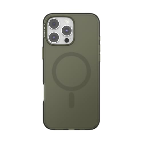 PopSockets iPhone 16 Pro Max Case Compatible with MagSafe, Phone Case for iPhone 16 Pro Max, Wireless Charging Compatible, Case Only - Fatigue