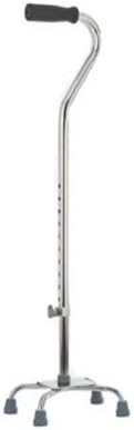 Drive Medical Quad Canes, Large Base, Chrome - 4 Per Case