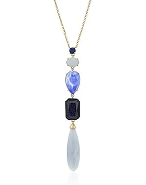 Blue/Multi-Colored Pendant Necklace, 24
