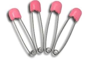 Incontrol Diapers - Adult XL Jumbo Safety Stainless Steel Locking Pins (Pink)