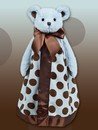 1 X Posh Blue Bear Dots Snuggler 15