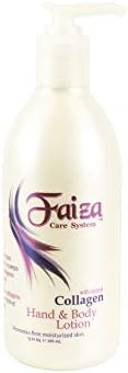 Faiza Collagen Anti-Wrinkle Lotion for Dry Skin with Vitamin E & A, 12 oz - Contains Natural Collagen Extract - Good for Men, Women & Kids - Best Lotion to Restore & Hydrate All Skin Types