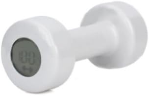 GLYBY Stylish Dumbbell Alarm Clock - White (2 x AAA)