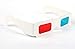 LRRH 50 Pairs – Flat- 3D Glasses Red and Cyan White Frame Anaglyph Cardboard (50 Set)thumb 2