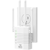 WiFi Extender Supports 105 Devices, 1.2Gbps Home Signal Booster,WiFi Extender Signal Booster with Dual Band 5GHz/2.4GHz, WiFi Booster Up to 12880 Sq.ft, EasyMesh Compatible, One Ethernet Port