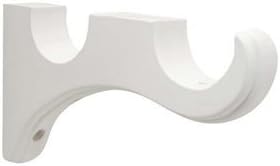 Allen Roth 2 Pack White Wood Curtain Rod Brackets Amazon Ca