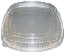 D and W Fine Pack Polystyrene Clear High Dome Lid Only, 16 inch -- 50 per case.