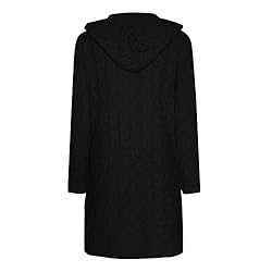 Cardigan With Pockets For Women Plus Black Kimono