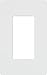 Lutron Claro 1 Gang Decorator Wallplate, CW-1-WH, White primary