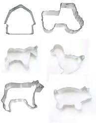 Amazon.com : Farm Animal and Barn Set Cookie Cutters : Everything Else