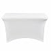 Iceberg iGear Stretch Fabric Table Cover, Fits 4' Table, Polyester/Spandex, White, 24