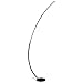 Brightech Sparq 2 - Arc LED Floor Lamp - Modern Over The Sofa Living Room Light - Warm White Arch Lighting for Bedrooms or Offices - Dimmable Minimalist Pole – Jet Black