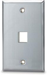 Signamax Inc 4-Port Single Gang Stainless Steel Faceplate SSKF-4