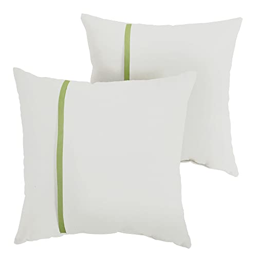 Sorra Home x Sunbrella - Indoor Outdoor Square Pillows, Set of 2, 16x16, Canvas…