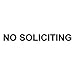 No Soliciting vinyl decal sticker, Black