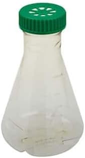 CELLTREAT Scientific Products 229855 Vented Sterile Erlenmeyer Flasks with Baffled Bottom, 2 L, Individually Wrapped; 6/cs