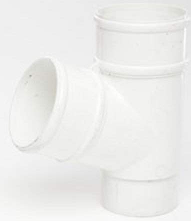 POLYPIPE WHITE RR129 112.5deg Branch for 68mm downpipe