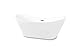 CRACCO SPA Oval Light Acrylic Bathtub Easy to Install Freestanding White Soaker Tubs for Bathroom