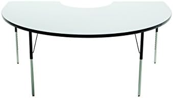 AmTab - WAK366D - Whiteboard/Markerboard Dry Erase Table, Activity Legs, Kidney, 36" W x 72" L, Multiple Color Options Available