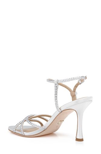 BADGLEY MISCHKA WOMEN’S JULIETTA HEELED SANDAL, BLACK, 9.5