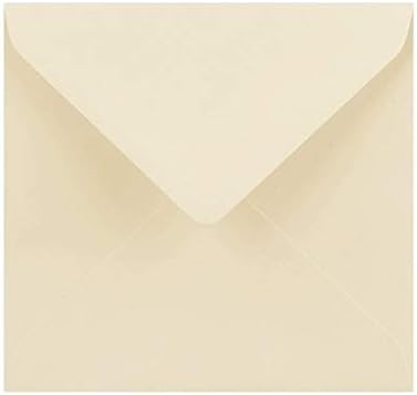 25 Pack 6.5x6.5 Inch Square Ivory Cream Envelopes- 165mm x 165mm - Gummed 100gsm