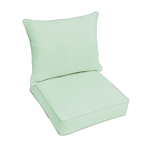 Sorra Home Indoor/Outdoor Corded Deep Seating Pillow and Cushion Set, 23 in x 2…