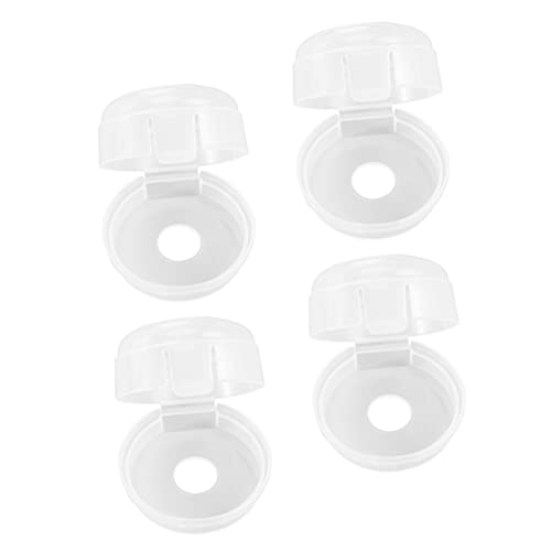 BRIGHTFUFU 4Pcs Safety Stove Knob Covers Plastic Oven Lock for Proofing Design Easy Installation Prevent Accidental Gas Activation Kitchen Safety Guard