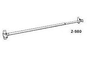 Springs Window Fashions 7/16-Inch Round Sash Cafe Curtain Rod (48 to 84") White - Graber