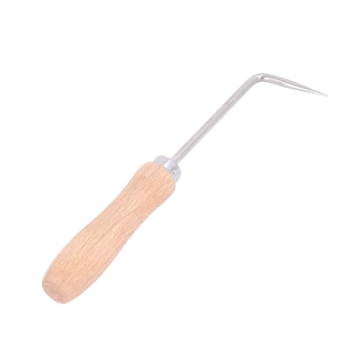 Hot Air Weld Crochet Weld Seam Crochet 6mm Diameter Wood Handle, HSS Material, Ergonomic Design, Lightweight, Crochet for PVC TPO Film, Welding Seam Checking