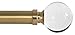 Ivilon Drapery Treatment Window Curtain Rod - Acrylic Ball 1 inch Pole. 28 to 48 Inch. Warm Gold