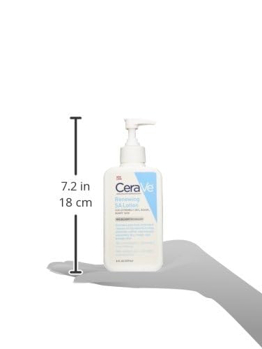 CERAVE SA LOTION FOR ROUGH & BUMPY SKIN, VITAMIN D, HYALURONIC ACID, LACTIC ACID & SALICYLIC ACID LOTION, FRAGRANCE FREE & ALLERGY TESTED, 8 OUNCE