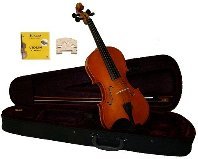 GRACE 1/8 Size Natural Acoustic Violin with Case and Bow+Rosin+2 Sets Strings+2 Bridges