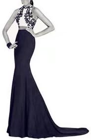 Ivy lisa Long Two Pieces Mermaid Red Blue Chiffon For Women's Homecoming Party Prom Evening Ladies Ball Gowns Dresses