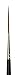 da Vinci Brushes 1203-1 Oil & Acrylic Series 1203 Maestro Rigger Brush, XL-Length Sharp Needle-Point Kolinsky Red Sable with Black Polished Handle, Size 1
