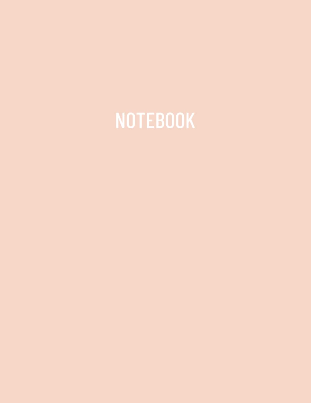 Notebook: Pretty Peach Cream Lined Paper Notebook 100 Pages