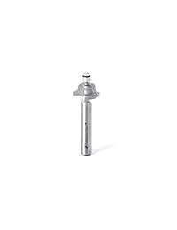 Amana Tool MR0104 - Ogee romano con mini rodamiento de bolas guía 9 16" de diámetro, radio de 3 32", 1 4" vástago de carburo punta punta punta de broca