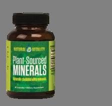 Natural Vitality Plant Sourced Capsules (60 Count) - Minerals Diet Supplement, Gluten Free, Vegan Formula. Plant Derived Minerals