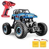 RC Car, SHARKOOL Newest 2.4 Ghz 4WD RC Trucks 1/18 Scale Remote Control Car with Two Rechargeable Batteries, Off Road RC Crawlers Toy Car for Adults & Kids