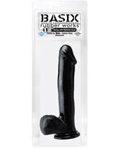 Basix Rubber Works - Huge 12 Inch Dong with Suction Cup, Black